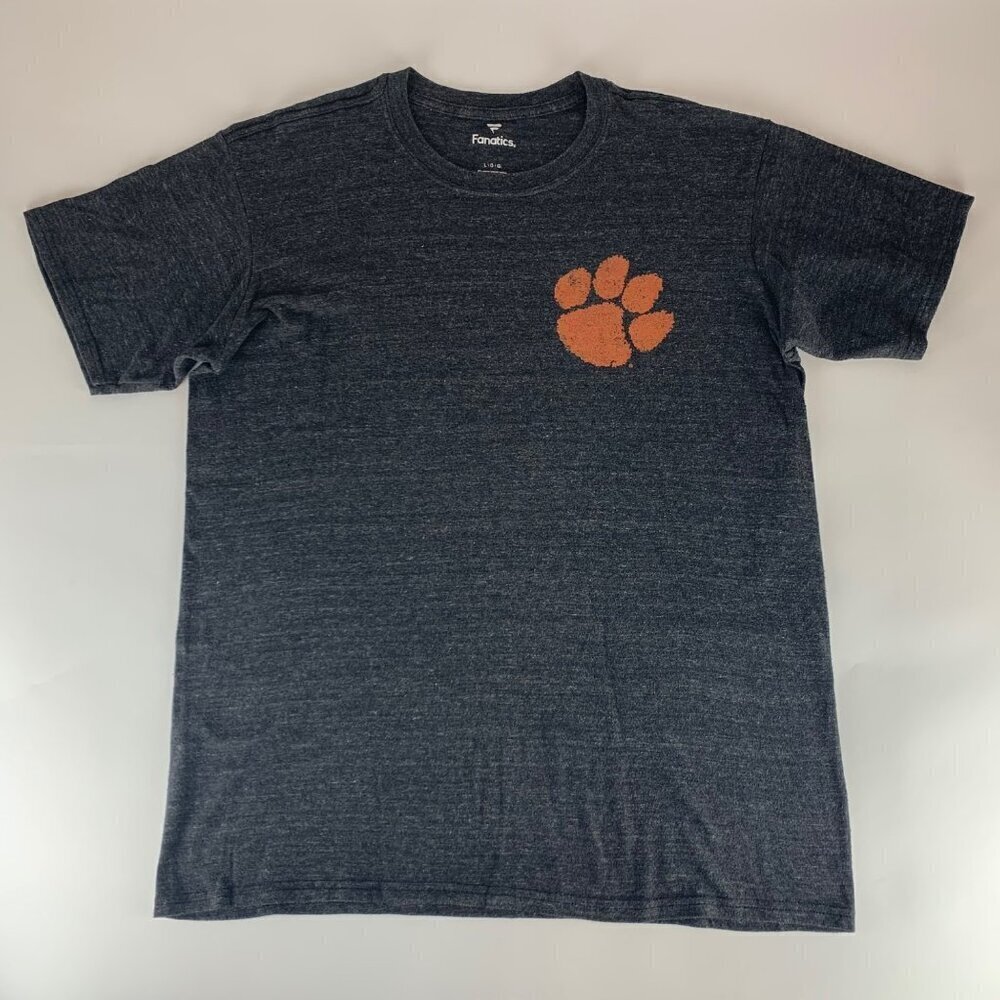 Clemson Tigers NCAA Gray Fanatics Short Sleeve Crewneck Shirt Mens Large